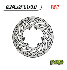 Ng передній гальмівний диск honda cr 125/250, crf 250/450 02-14 (240x101x3) турбіна