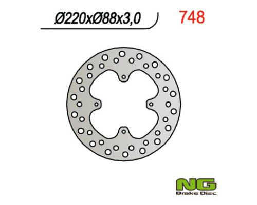 Ng гальмівний диск передній honda cr 80 86-95 (220x88x3)