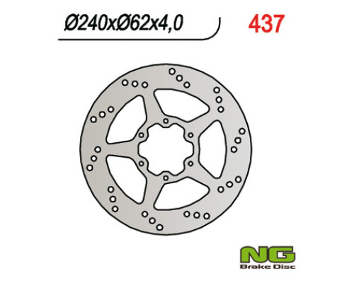 Ng гальмівний диск передній honda crm 125 90-99 (240x62x4) (6x10,5mm)