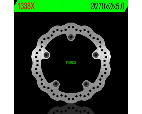 Ng передній гальмівний диск honda nc 700/750 s/x/dct/abs '12-'20, integra 700/750 s/dct/abs '12-'20 (320x5) (5x10mm) хвиля
