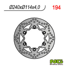 Диск гальмівний передній honda rebel 125/250, cbf 125 08-12, vt 125 (99-08) (240x114x4) (6x10,5mm)
