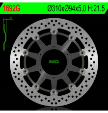 Диск передній гальмівний honda st 1300abs '02-17, ctx 1300/1300abs '14-16 (310х94х5мм) (6х6.5мм) плаваючий (алюмін. центр)