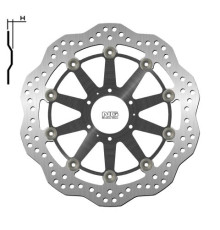 Ng передній гальмівний диск honda xl 1000v 99-13, vfr crossrunner 800 '11-14 (296x62x5mm) (6x6.5mm) хвиля плаваюча (алюмін. центр)