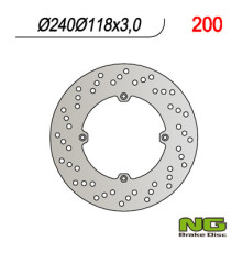 Нг передній гальмівний диск honda xl 600r (83-87), cr 125 (85-88), cr 500 (88) (240x118x3)