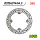 Передній гальмівний диск honda xl 600v transalp '97-'99, nx 650 dominator '88-'04, xr 650l '93-21, cb450s 85-89 (255x144x4mm) (4x10,5mm)