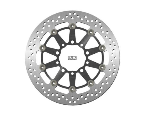 Ng передній гальмівний диск kawasaki er6 f/n, zx 10r 04-15, zx6r 05-16, kle 650 versys 07-15, z 750 (300x80x5mm) (5x10,mm) плаваючий (алюмін. центр,чорний)