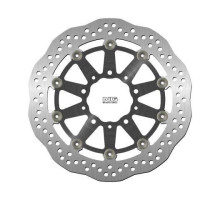Ng передній гальмівний диск kawasaki er6 f/n, zx 10r 04-15, zx6r 05-16, kle 650 versys 07-15, z 750 (300x80x5mm) (5x10,mm) хвиля плаваюча (алюмін. центр,чорний)