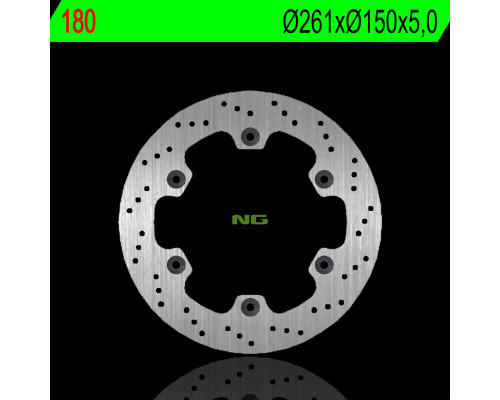 Ng гальмівний диск передній kawasaki gpx 250 r '88-90 (261x150x5.0mm) (6x10.5mm)