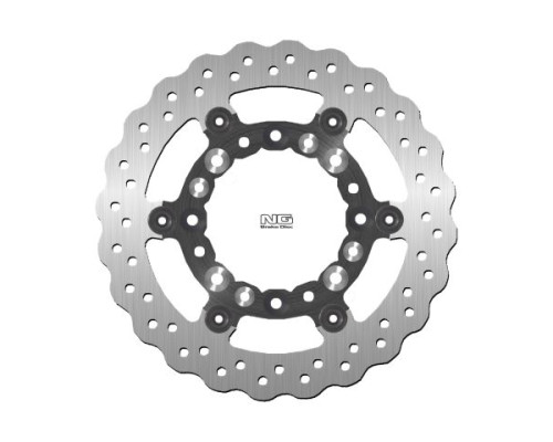 Ng передній гальмівний диск kawasaki kdx 125 '90-03, klx 250 '09-14, klx 650 '93-14 (250x100x3mm) (4 отвори) хвиля плаваюча