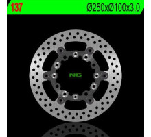 Ng передній гальмівний диск kawasaki kx 125/250 '89-'05, klx 250/300/650r '93-'07, suzuki rmz 250 '04-'06 (плаваючий) (250x100x3) (4x6,5мм) плаваючий