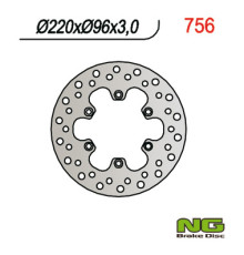 Ng передній гальмівний диск kawasaki kx 80 '84-'00, kx 85 '01-16, kx 100 '06-16 (220x96x3)
