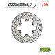 Ng передній гальмівний диск kawasaki kx 80 '84-'00, kx 85 '01-16, kx 100 '06-16 (220x96x3)