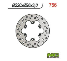 Ng передній гальмівний диск kawasaki kx 80 '84-'00, kx 85 '01-16, kx 100 '06-16 (220x96x3)