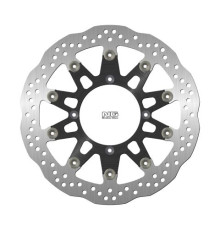 Передній гальмівний диск kawasaki supermotard 125/250 '06, supermotard 450 '06-10 (320х109х5мм) (4х9.5мм) хвиля плаваюча (алюмін. центр)
