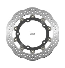 Ng передній гальмівний диск kawasaki z 650 '17-'22, z 900 '16-'20 (300x142.2x5.0mm) (5x10.5mm) floating wave (aluminum center) - замінює ng1623x