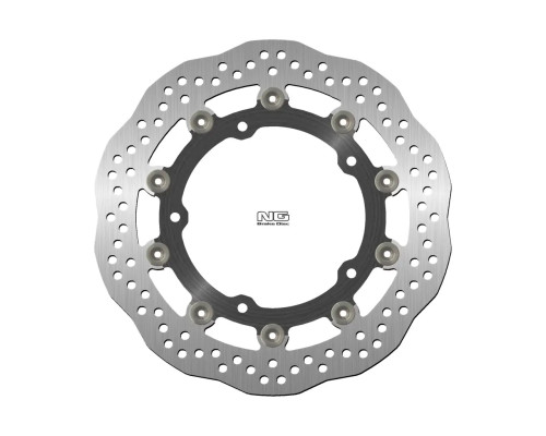 Ng передній гальмівний диск kawasaki z 650 '17-'22, z 900 '16-'20 (300x142.2x5.0mm) (5x10.5mm) floating wave (aluminum center) - замінює ng1623x