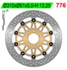 Ng гальмівний диск передній kawasaki zrx 1100/1200, zx 9r 00-01 (310x61x5)