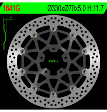Ng передній гальмівний диск kawasaki zx 10r 17-18 (330x70x5.0mm) (5x10.5mm) плаваючий (алюмін. центр)