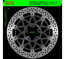 Ng передній гальмівний диск kawasaki zx 10r 17-18 (330x70x5.0mm) (5x10.5mm) плаваючий (алюмін. центр)