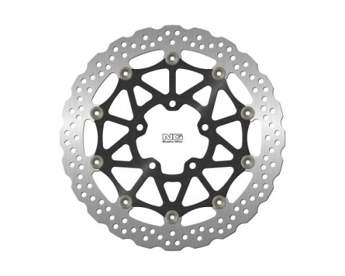 Ng передній гальмівний диск kawasaki zx-100r/rr '17-21 (330x80.5x5mm) (5x10.5mm) хвиля плаваючий (алюмін. центр)