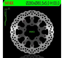 Ng гальмівний диск передній kawasaki zx6r / 6rr / 636 '03-'04 (280x80.5x5.0) (5x10.5mm)