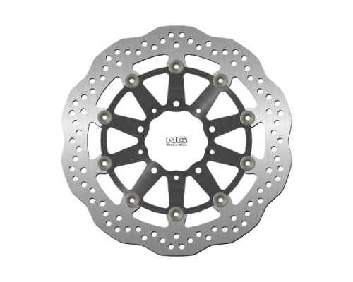 Ng передній гальмівний диск kawasaki zx6r 636 13-16, z800 12-17, zx10r 08-15, z1000 14-20, zzr1400 06-17, gtr1400 07-18, zx14 07-15 (310x80x5mm) (5x) хвиля плаваюча (алюмін. центр)