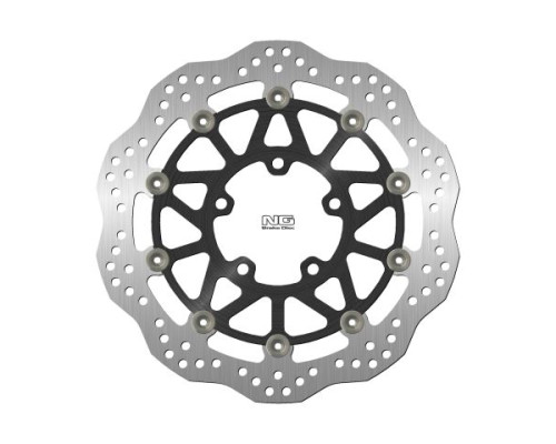 Ng передній гальмівний диск kawasaki zx-6r 636 '16-20 (310x80x5mm) (5x10.5mm) хвиля плаваючий (алюмін. центр)
