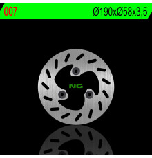 Ng передній гальмівний диск keeway zhara 50 15-18, 125 15-18, rieju crosser (190x58x3.5mm)