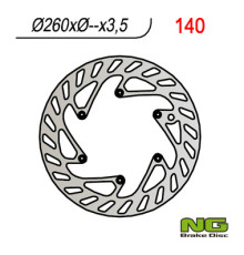 Ng передній гальмівний диск ktm / husqvarna / husaberg / (260x-x3.5 / 3 / 3)