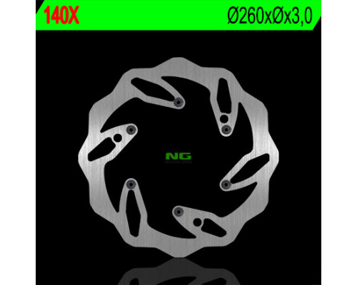 Ng передній гальмівний диск ktm /husqvarna / husaberg/ (260 x-x3.5 / 3 / 3) хвиля
