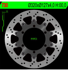 Ng передній гальмівний диск ktm 625/640/690 (320x127x4) (6x6.5mm)