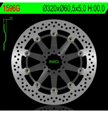 Ng передній гальмівний диск ktm duke 390 / abs '17, rc 250 / 390 / abs '17 (320x60.5x5.0mm) алюміній центр