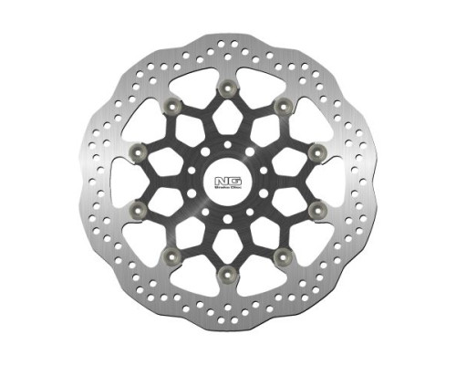 Ng передній гальмівний диск ktm duke 690 r/abs '14-'16 (320x52x5mm) (5x8.5mm) хвиля плаваюча (алюмін. центр)