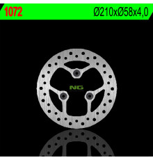 Ng гальмівний диск передній kymco 50 super 9 '06-'09 (210x58x4)(3x10,5mm)