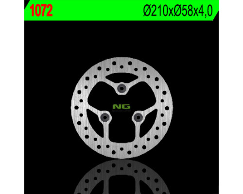 Ng гальмівний диск передній kymco 50 super 9 '06-'09 (210x58x4)(3x10,5mm)
