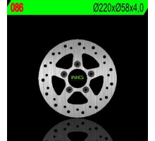 Ng гальмівний диск передній kymco 50/125/150/250 (220x58x4) (5x10.5mm)
