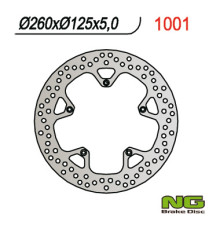 Ng гальмівний диск передній piaggio 125/250/400/500 (260x125x5)