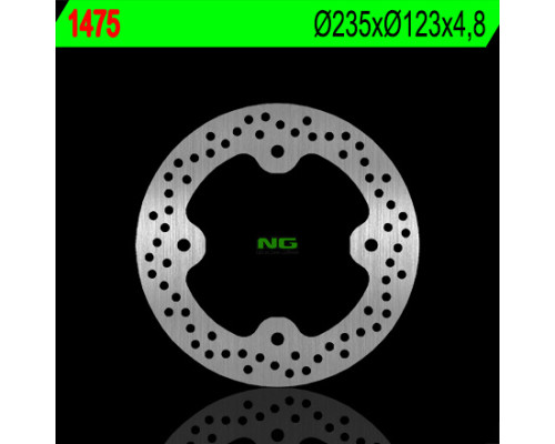 Ng передній гальмівний диск polaris ranger rzr 570 '12-'13, rzr 800 '08-'14 (235x123x4.8) (4x11.5mm)