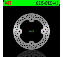 Ng передній гальмівний диск polaris ranger rzr 570 '12-'13, rzr 800 '08-'14 (235x123x4.8) (4x11.5mm)