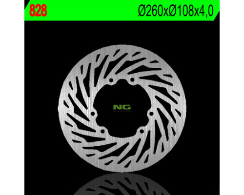 Ng гальмівний диск передній rieju 50/125/250 yamaha xt 125x 05-09, dt 50 sm 05-07, dt 50x 03-06 (260x108x4)