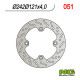Диск гальмівний передній suzuki dr 600 '85-'89 (242x121x4) (4x10,5mm)