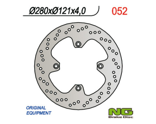 Диск гальмівний передній suzuki dr 650 '90-'95, dr 750 big '88-'90 (280x121x4) (4x10,5mm)