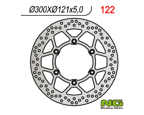 Диск гальмівний передній suzuki dr 650 '91-'95, dr 800 '90-'95 (300x121x5)