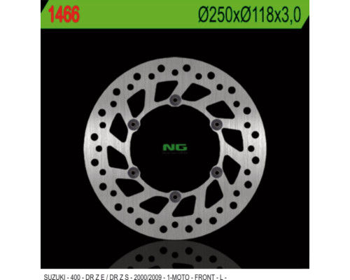 Диск гальмівний передній suzuki drz 400 e/s '00-'09 (250x118x3) (6x6,5mm)