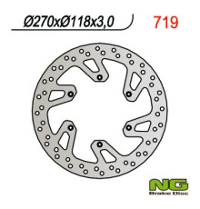 Диск гальмівний передній suzuki drz 400 e/s 00-09, rm 125/250 96-08, yamaha yz/yzf/wr (270x118x3,0mm) (6x6,5mm)