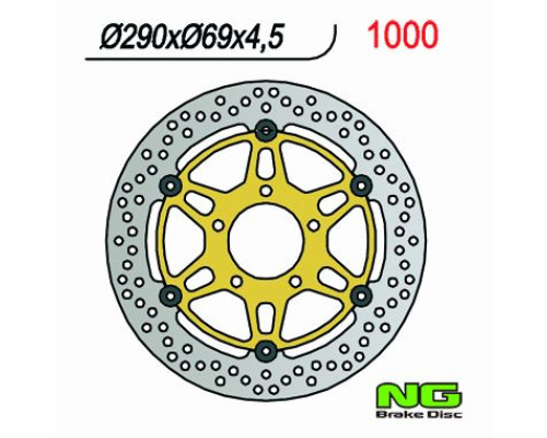 Ng передній гальмівний диск suzuki gsf 650 '05-'07 / sv 650 '03-'15 c 1800 intruder 08-11 (290x69x4.5)