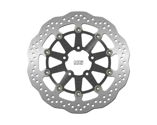 Ng передній гальмівний диск suzuki gsx1400 '02-07, gsxr600/750 '96-03, gsxr1300 '99-07, tl1000 '97-03 (320x69x5mm) (5x10.5mm) хвиля плаваюча (алюмін. центр)