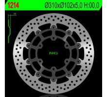 Ng передній гальмівний диск suzuki gsxr 600/750 '08-'18, gsxr 1000 '09-'16, gsx 750z '08-'21 (310x102x5mm) (6x8.5mm) плаваючий