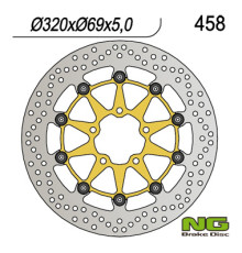 Ng передній гальмівний диск suzuki gsxr600/750 '97-'03, gsxr1000 '00-'04, tl1000, gsxr1300 hayabusa '99-07 (320x69x5) плаваючий