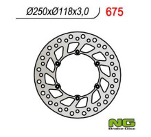 Ng передній гальмівний диск suzuki rm/rmz 250/drz, yamaha yz/yzf/wr 02-19 (250x118x3) (6x6,5mm) - замінює ng854